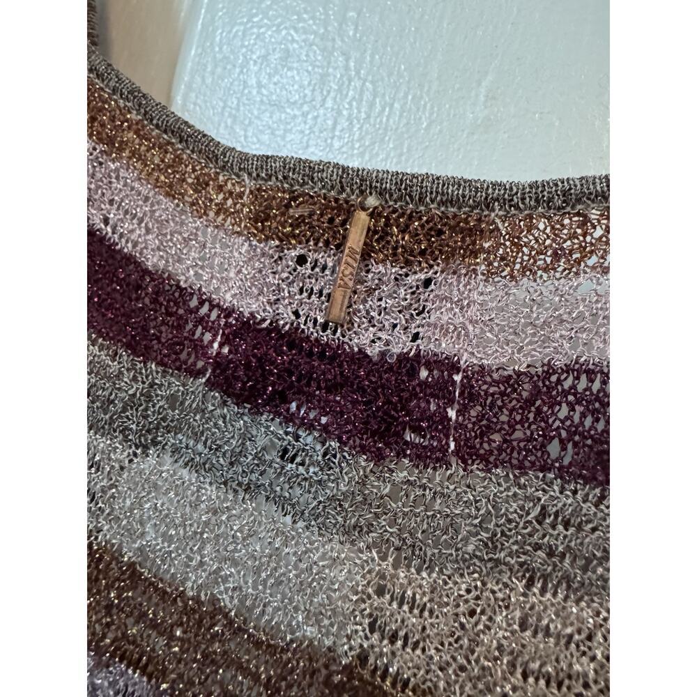 NWT Misa Stripe Metallic Front Slit Maxi Dress Size S - Picture 10 of 10